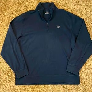 Men’s Vineyard Vines Navy Blue Half Zip Pullover Size L